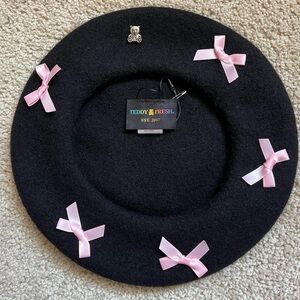 Teddy Fresh Mini Bows Beret, NWT